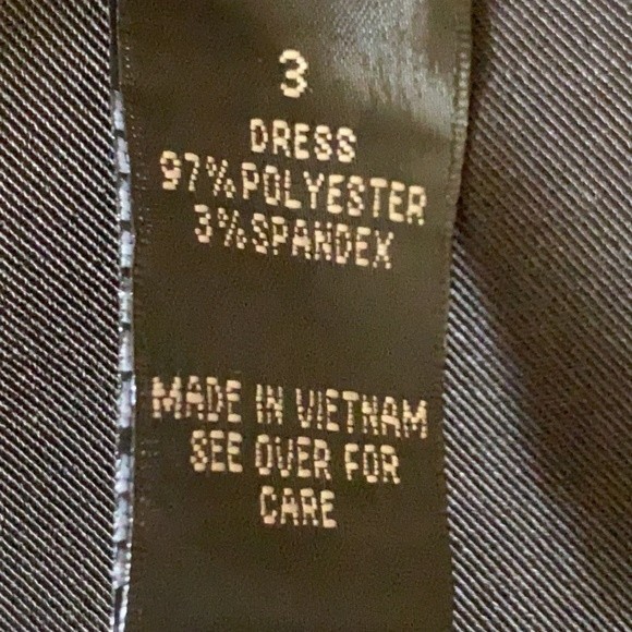 B.Wear Dress Satin stealth black pleated rose detail size 3 - Picture 11 of 13